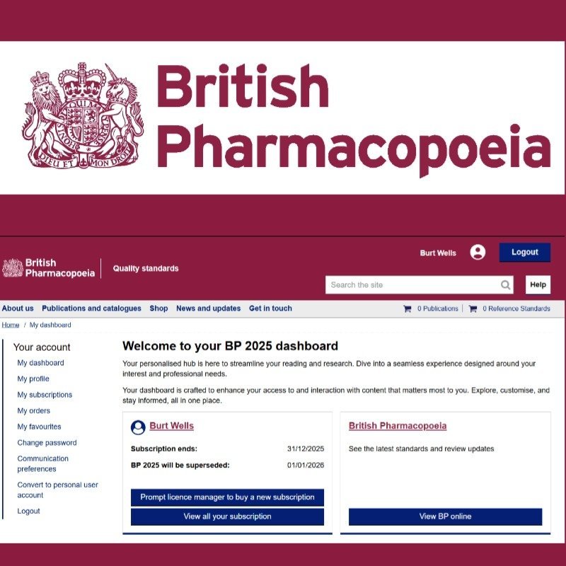 British Pharmacopoeia – 1 Month Access
